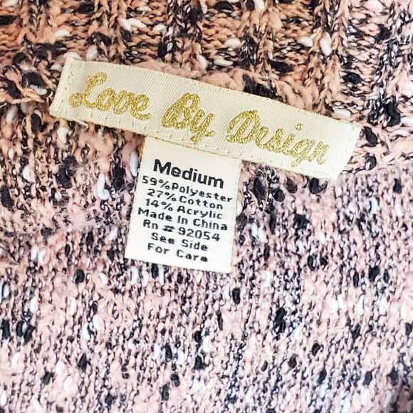 Pink Black White Love By Design Sweater - M - Picture 9 of 10